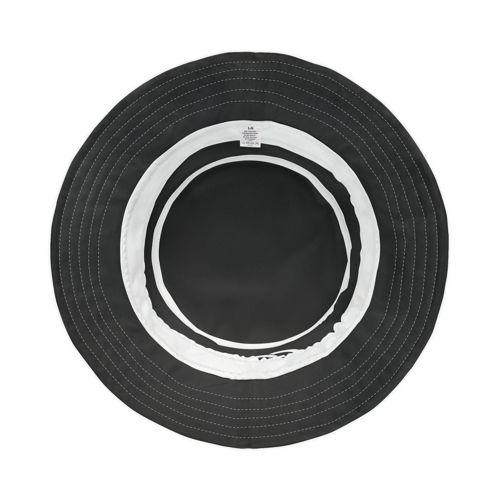 GGG Logo Bucket Hat — Black Streetwear Sun Hat