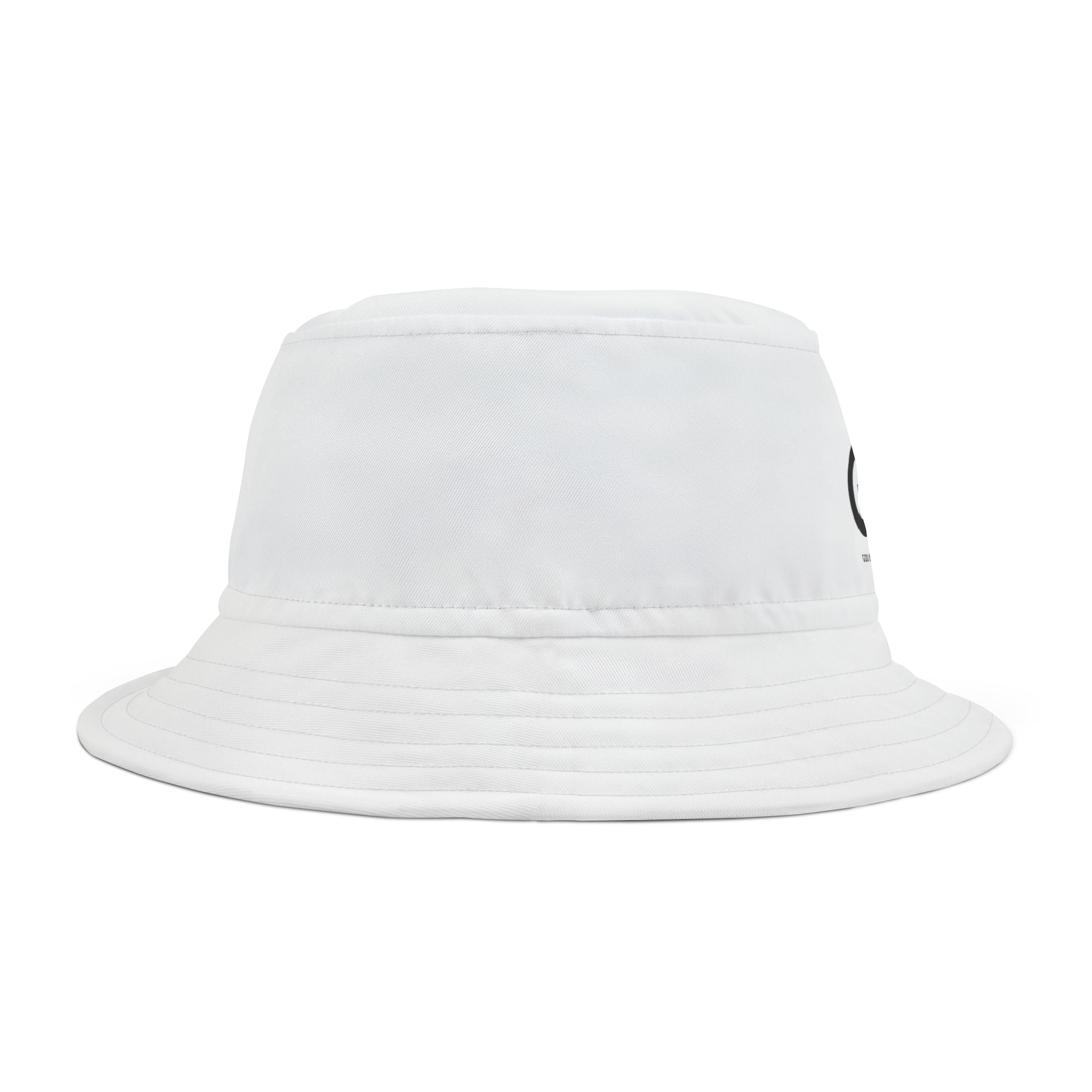 GGG Logo Bucket Hat — "God Is, God Knows, God Cares" White Casual Sun Hat