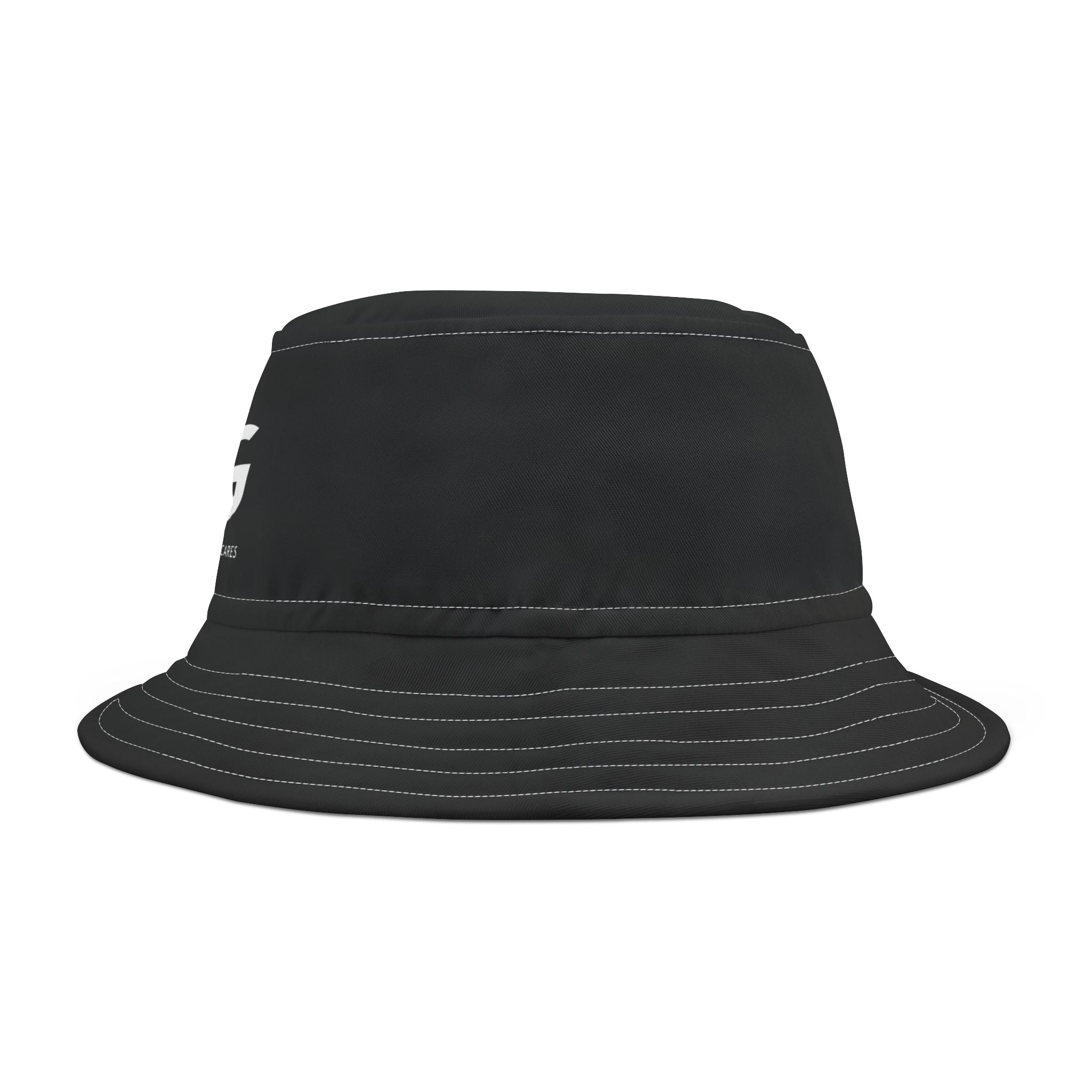 GGG Logo Bucket Hat — Black Streetwear Sun Hat