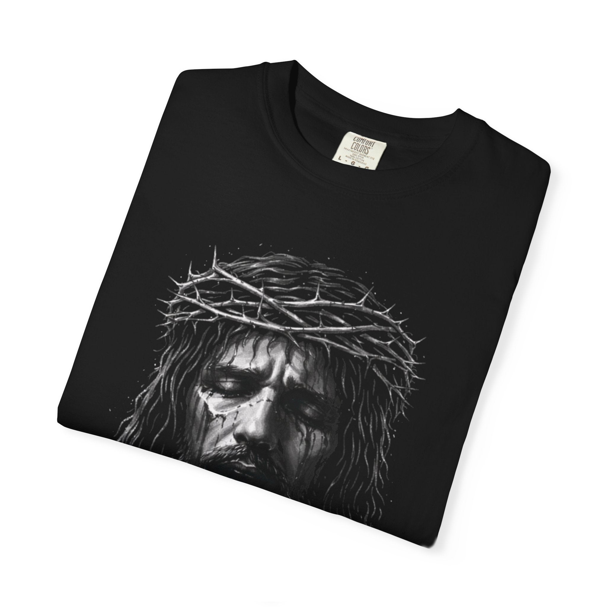 Jesus Crown of Thorns T-Shirt — Sacred Sketch Graphic Tee